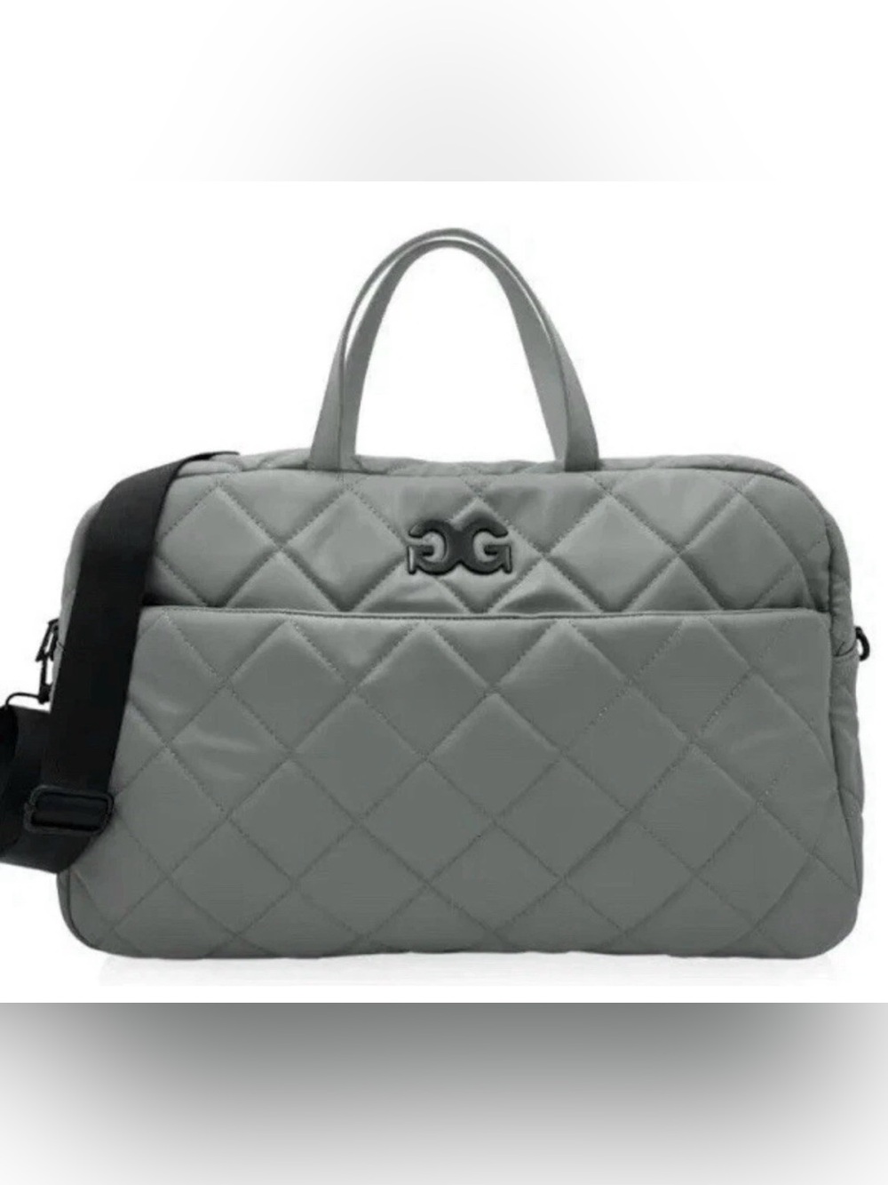NWT Gilda Paris Quilted Travel Duffel Bag in Gray